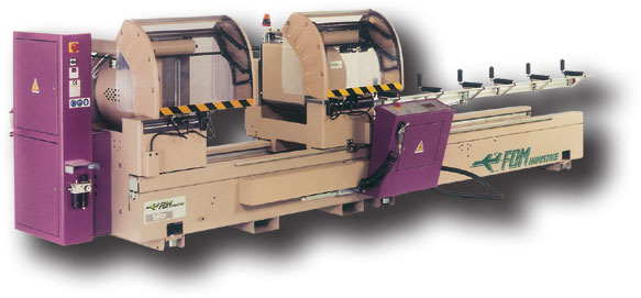 Our automatic double head saw "FOM-INDUSTRIE"
