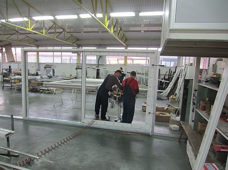 Production of lift-sliding window